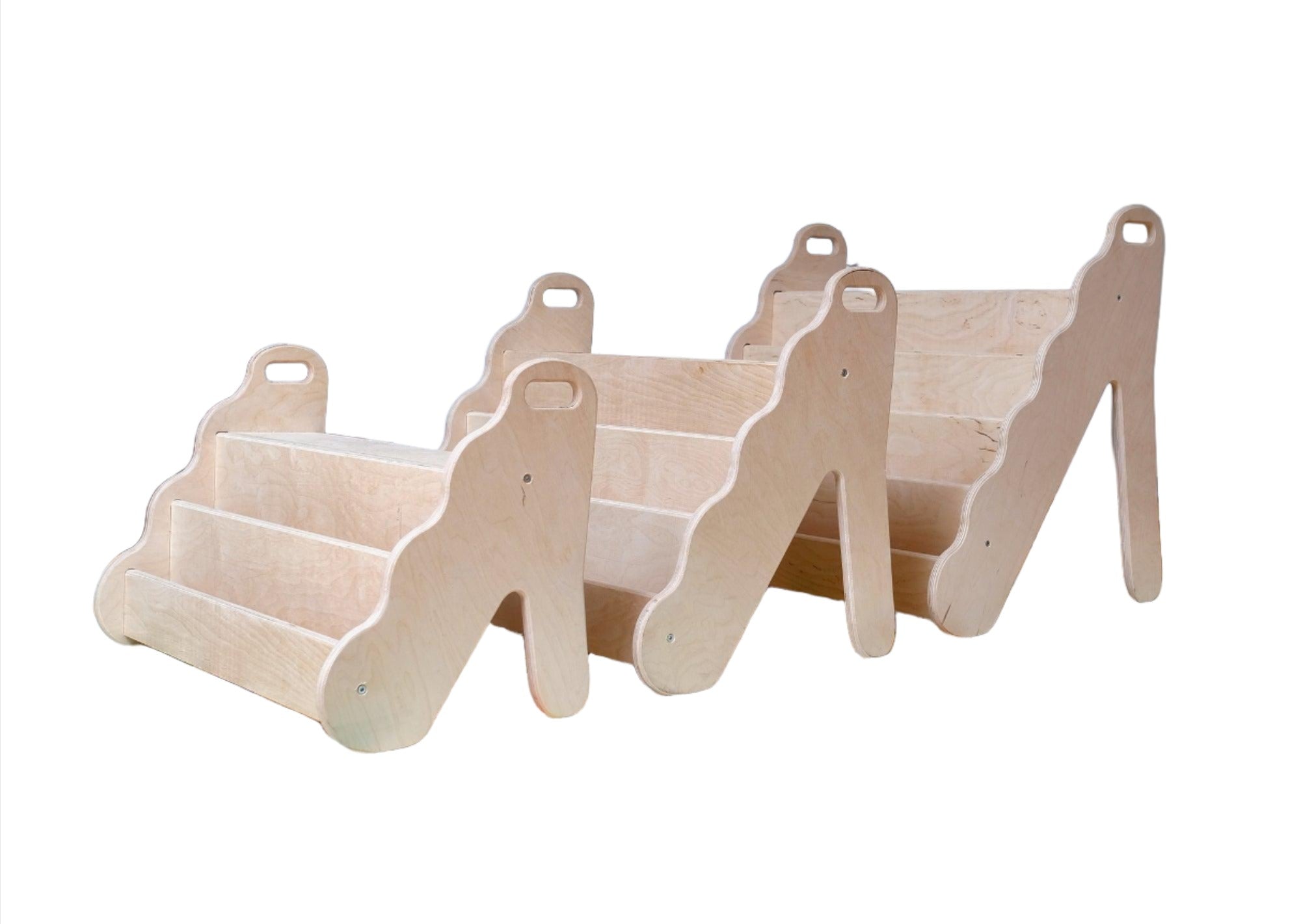 Wave Design Wooden Bookshelf