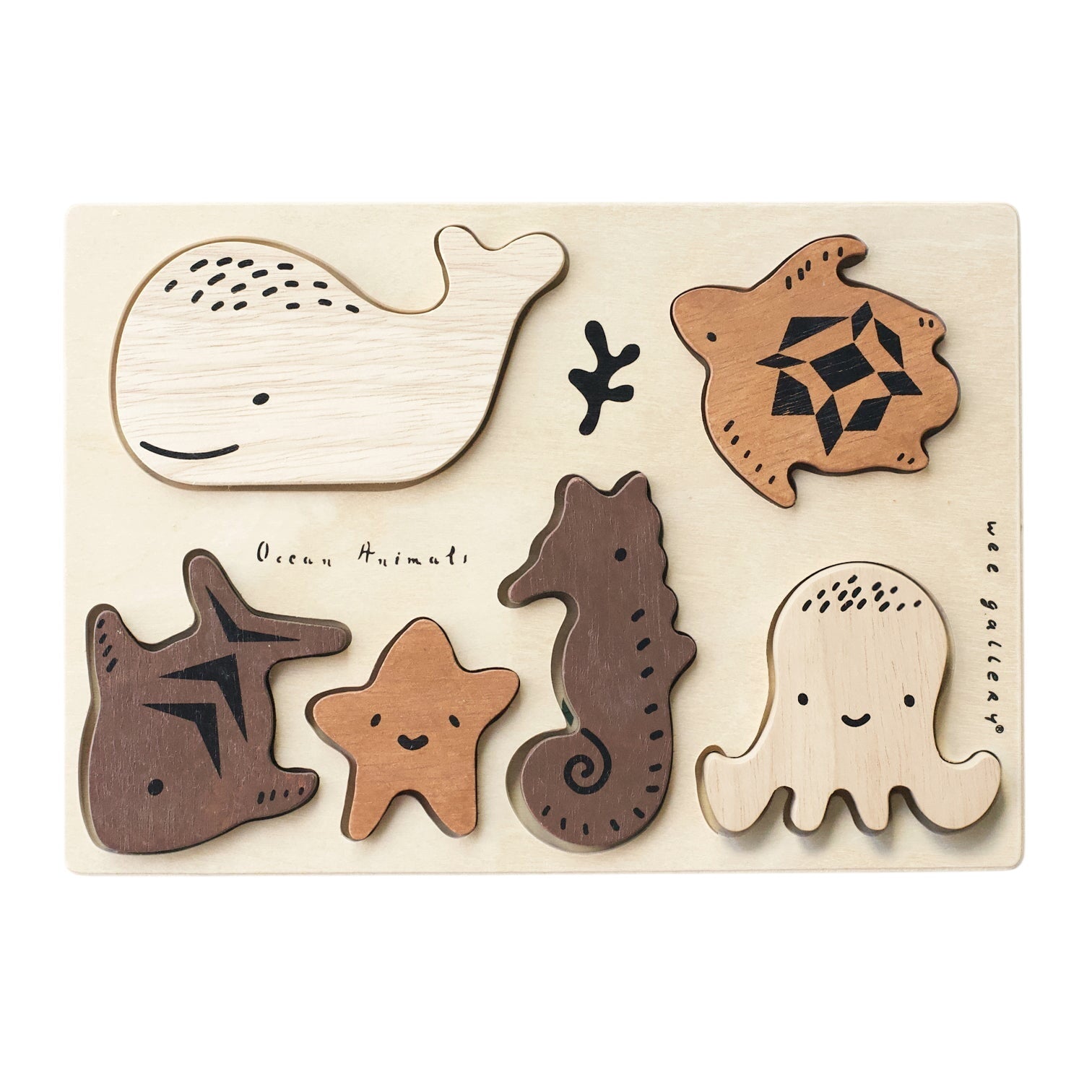 Wooden Tray Puzzle - Ocean Animals