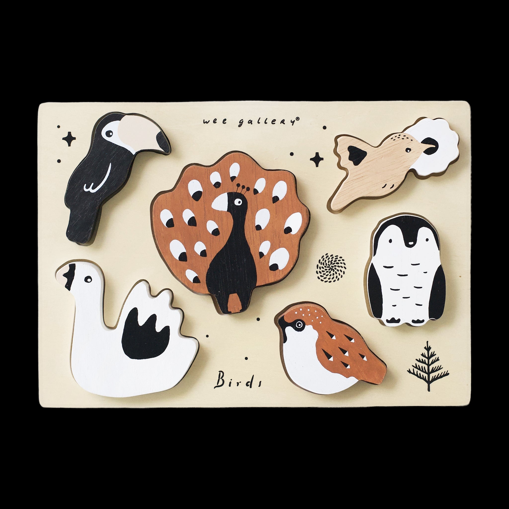 Wooden Tray Puzzle - Birds