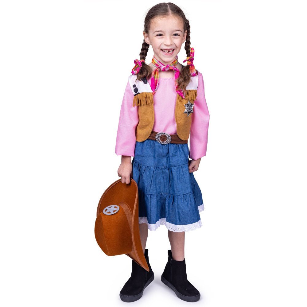 Kids Western Cowgirl Costume - Dress Up America Kids Western Cowgirl Costume - Dress Up America