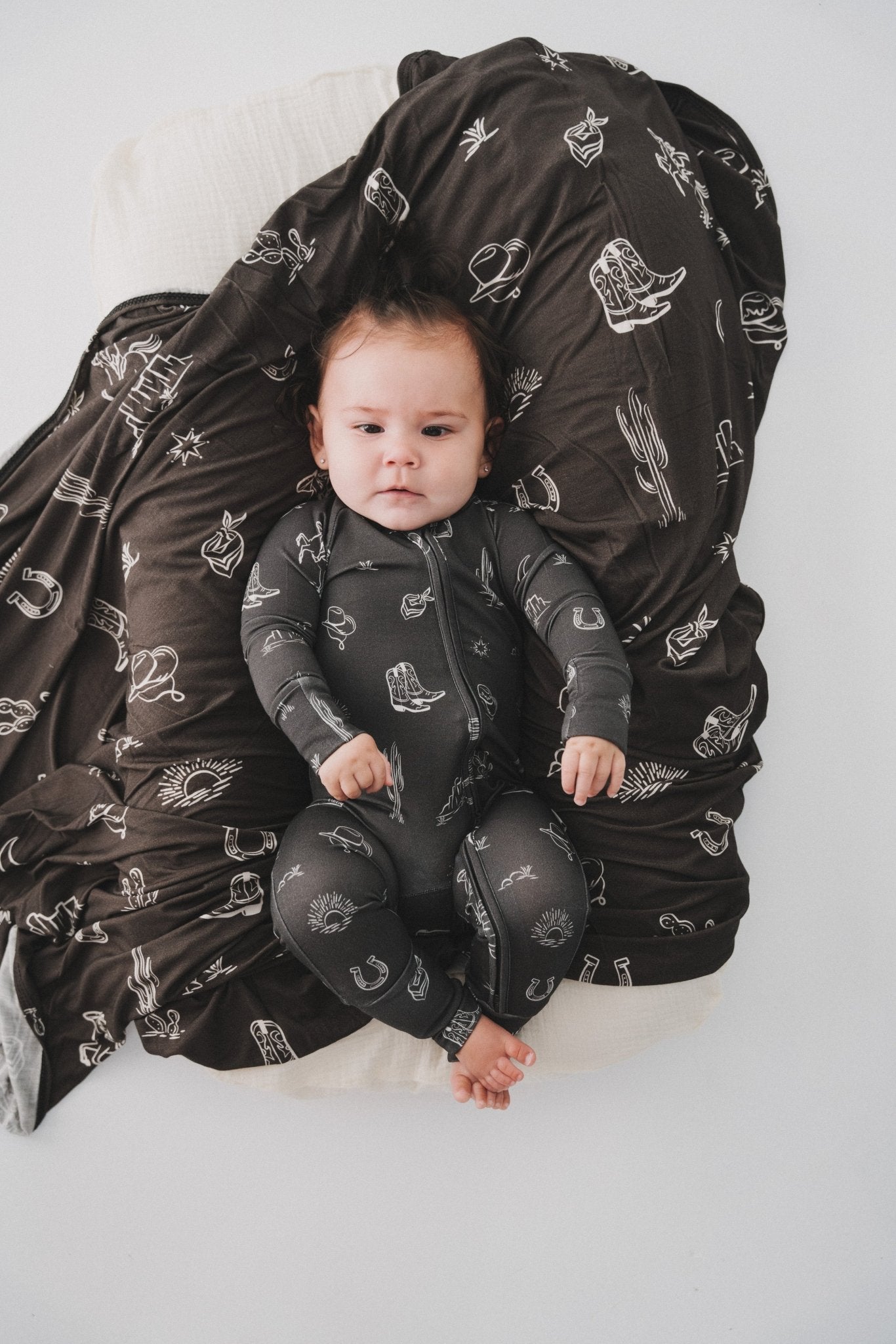 Western Zipper Romper