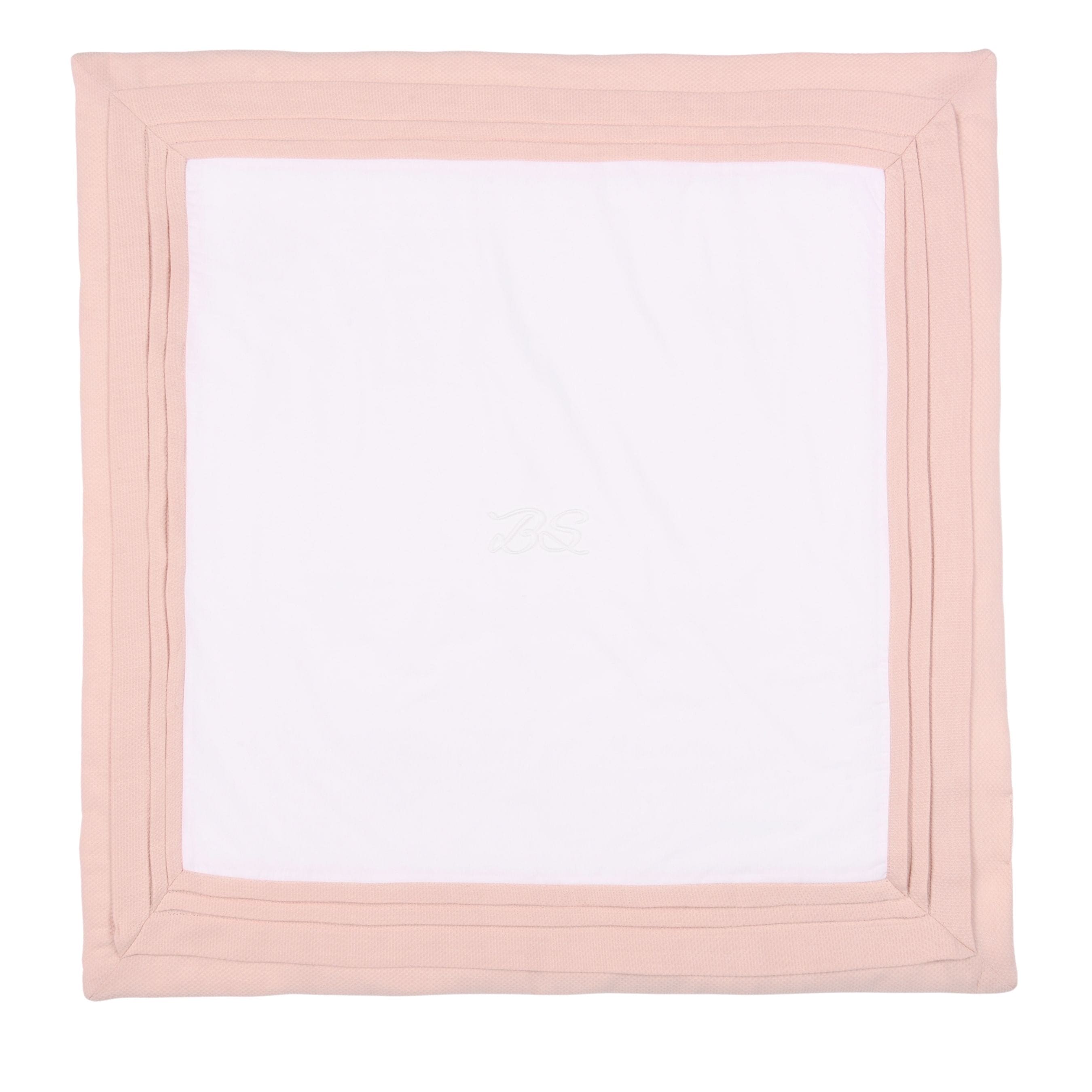 Mon Beau Trousseau | Girls White & Dusty Rose Cotton Blanket