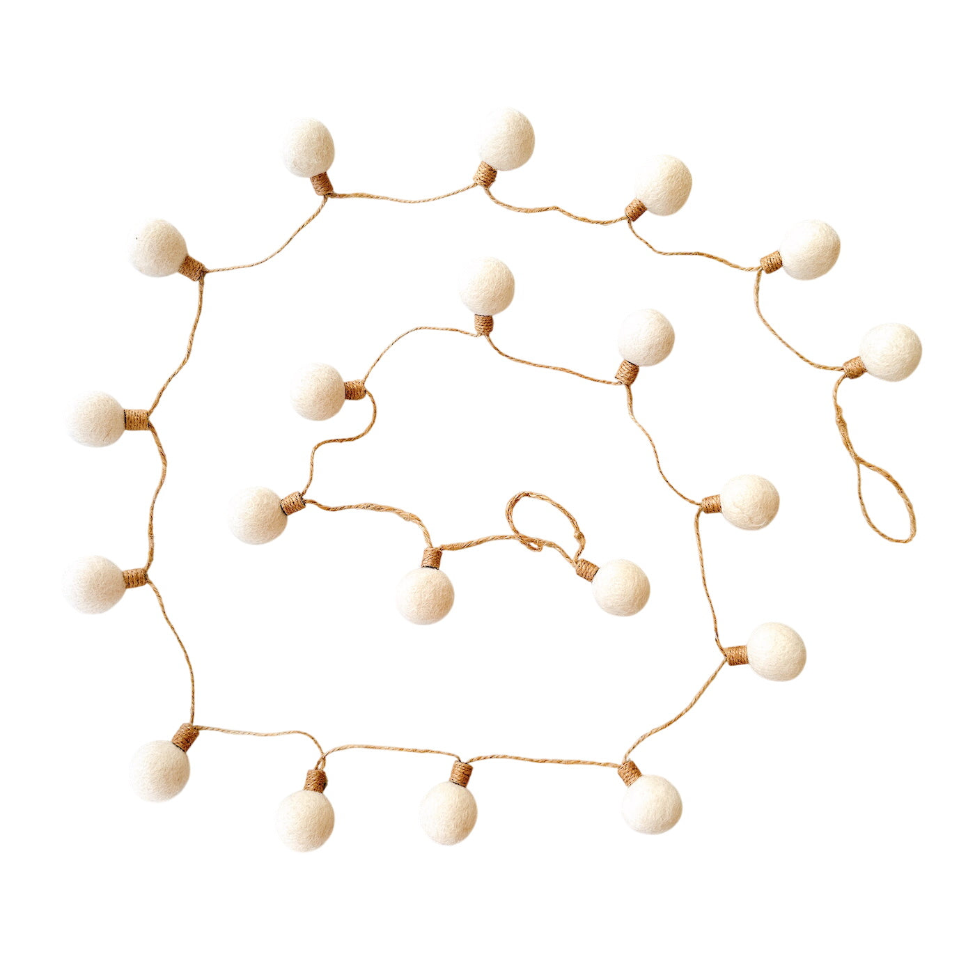 Felt Color Ball Lightbulb Garland