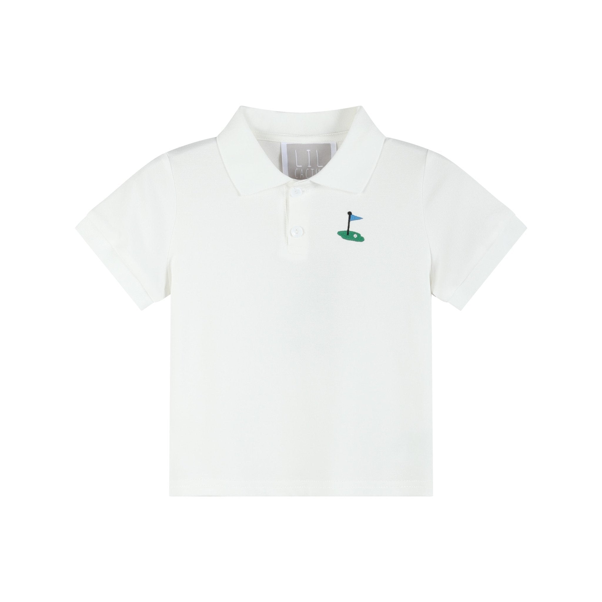 White Golf Tee Polo Shirt
