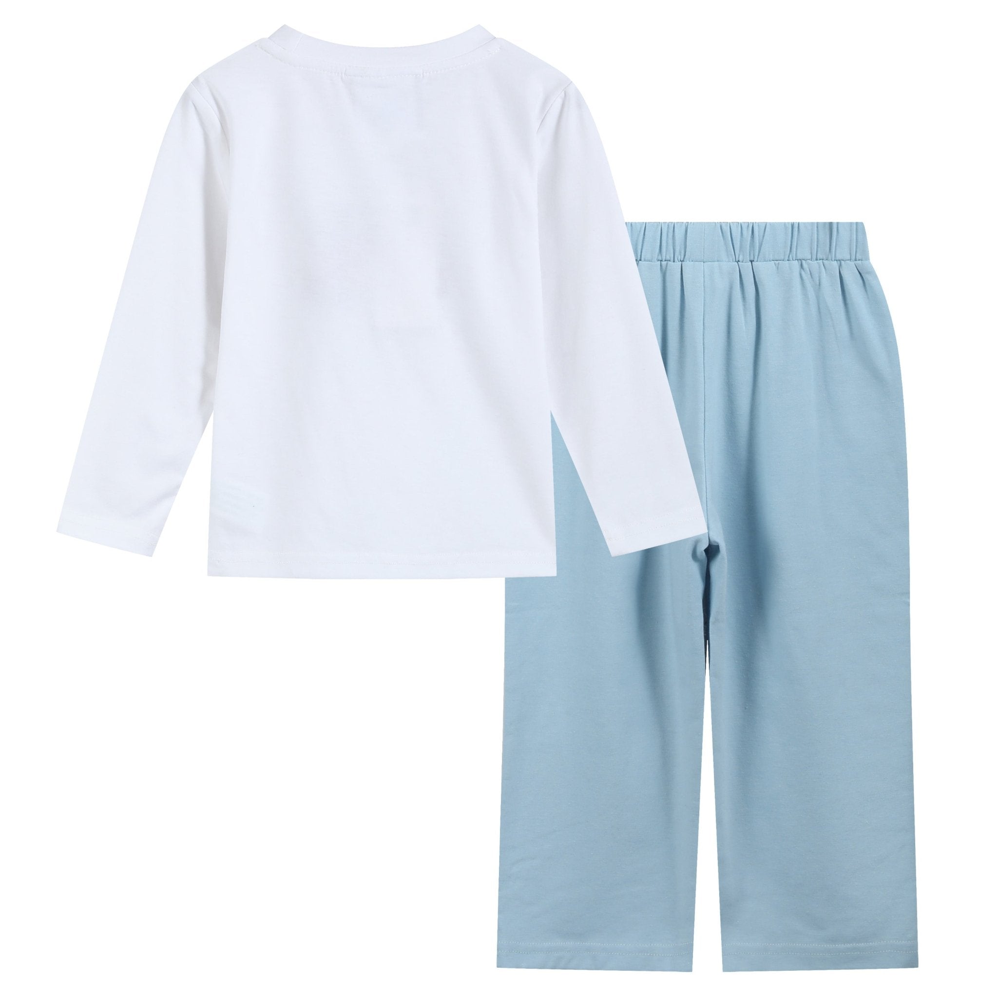 White Santa Christmas Tree Shirt And Blue Pants Set