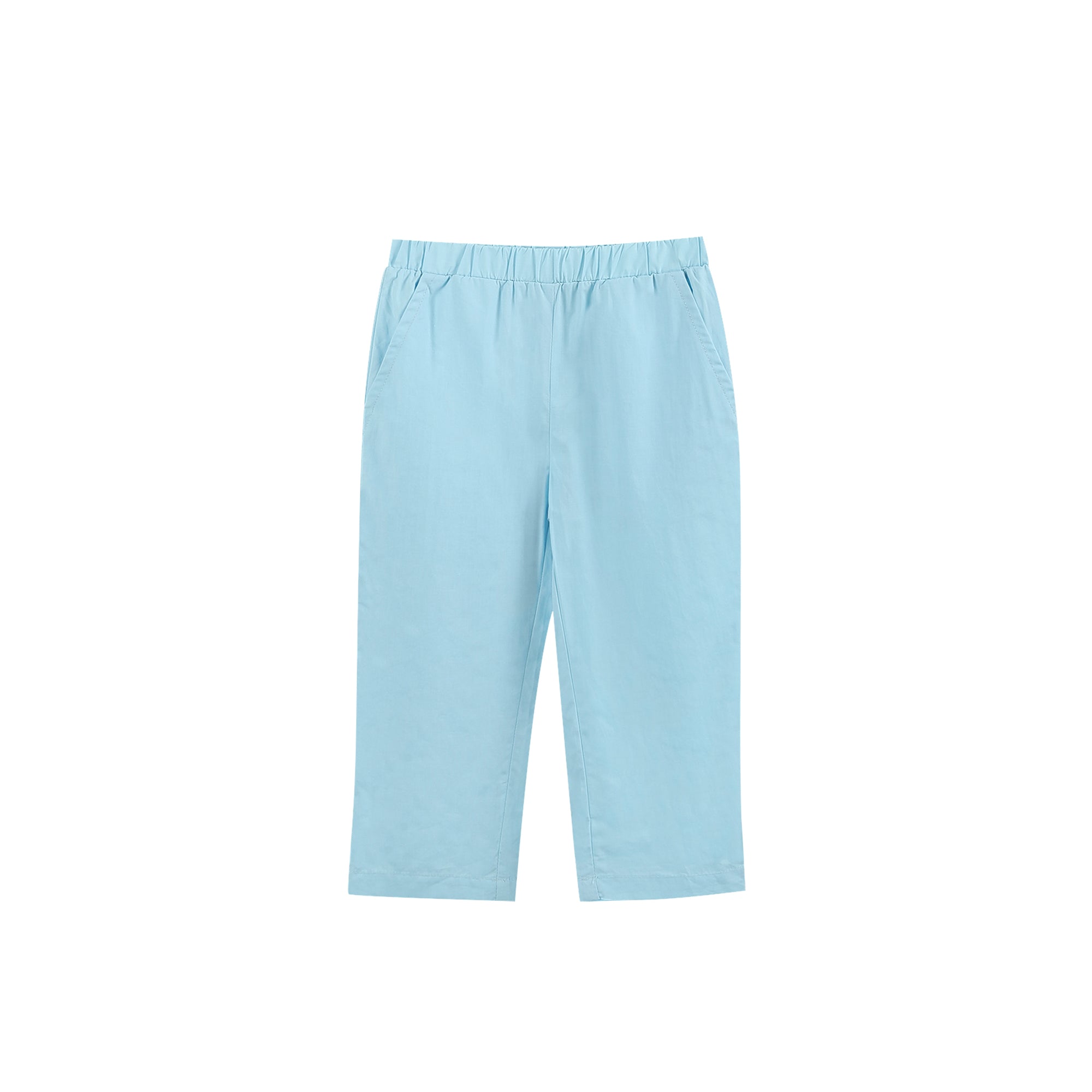 White Santa Smocked Shirt And Blue Pants Set