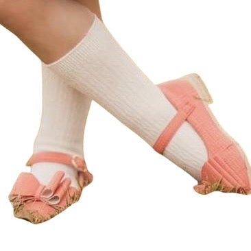 White Cable Knit Socks