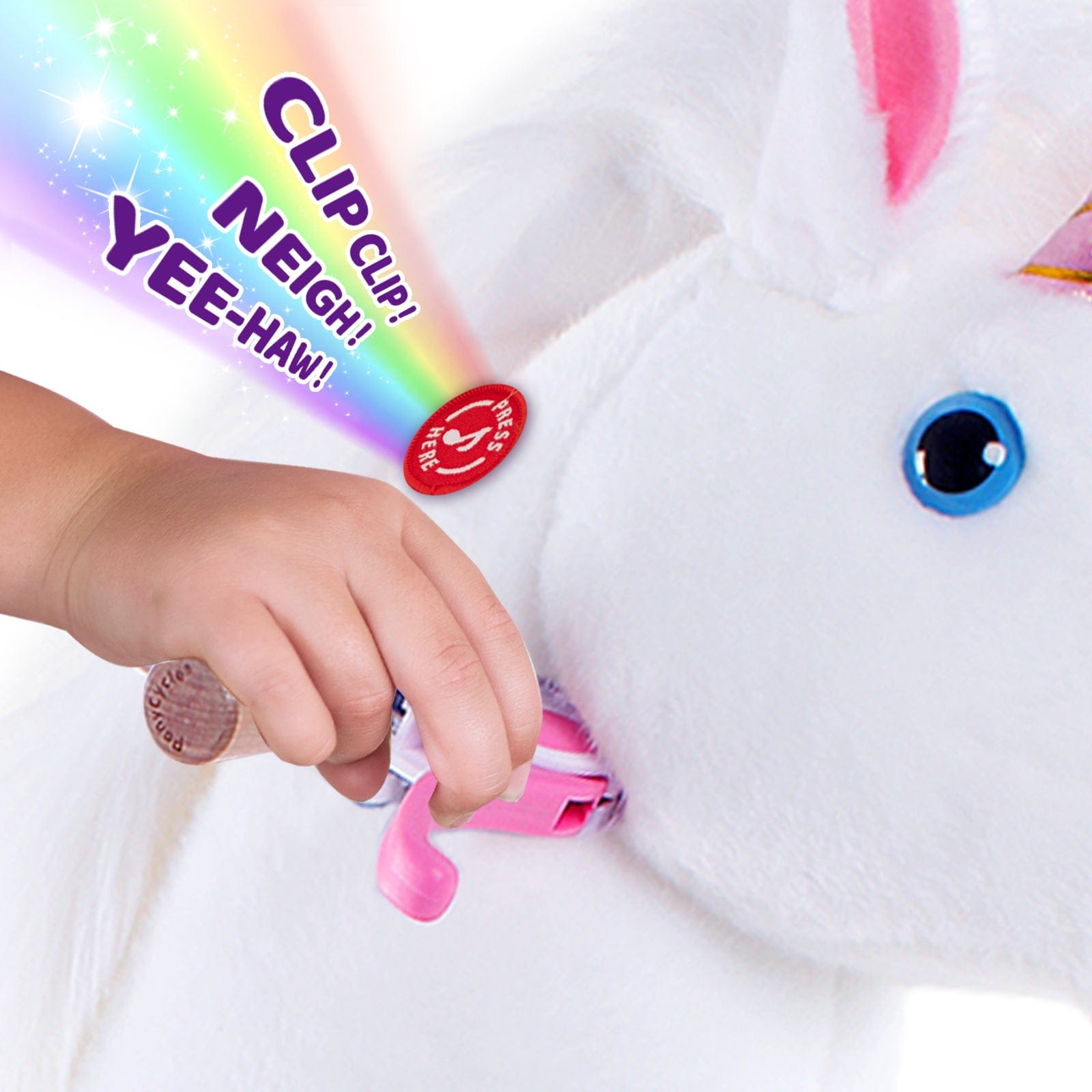 Model U Unicorn Riding Toy Age 4-8 White