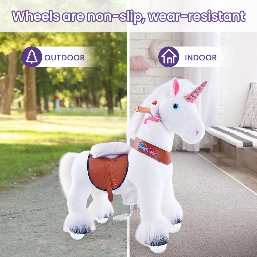 Model U Unicorn Riding Toy Age 4-8 White