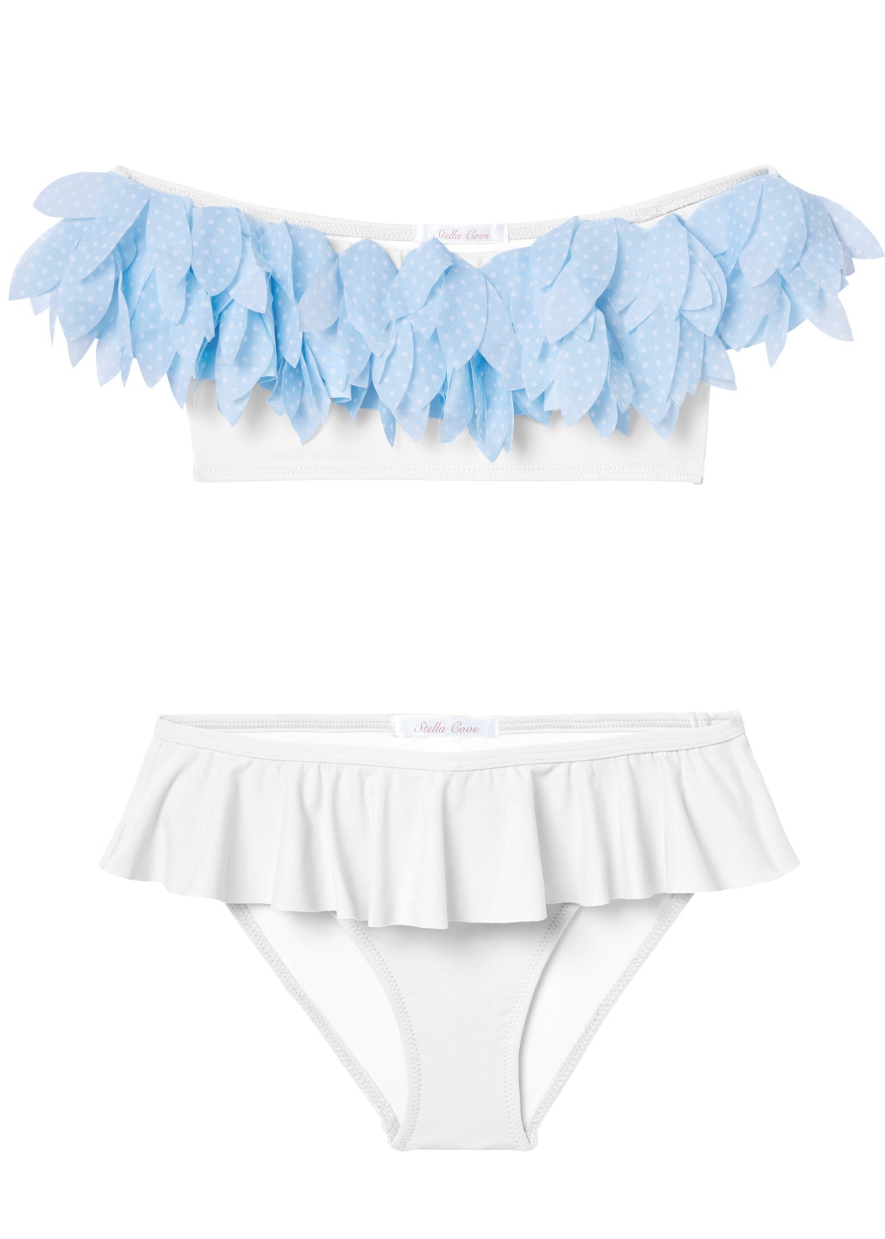 White Bikini With Polka Dot Petals