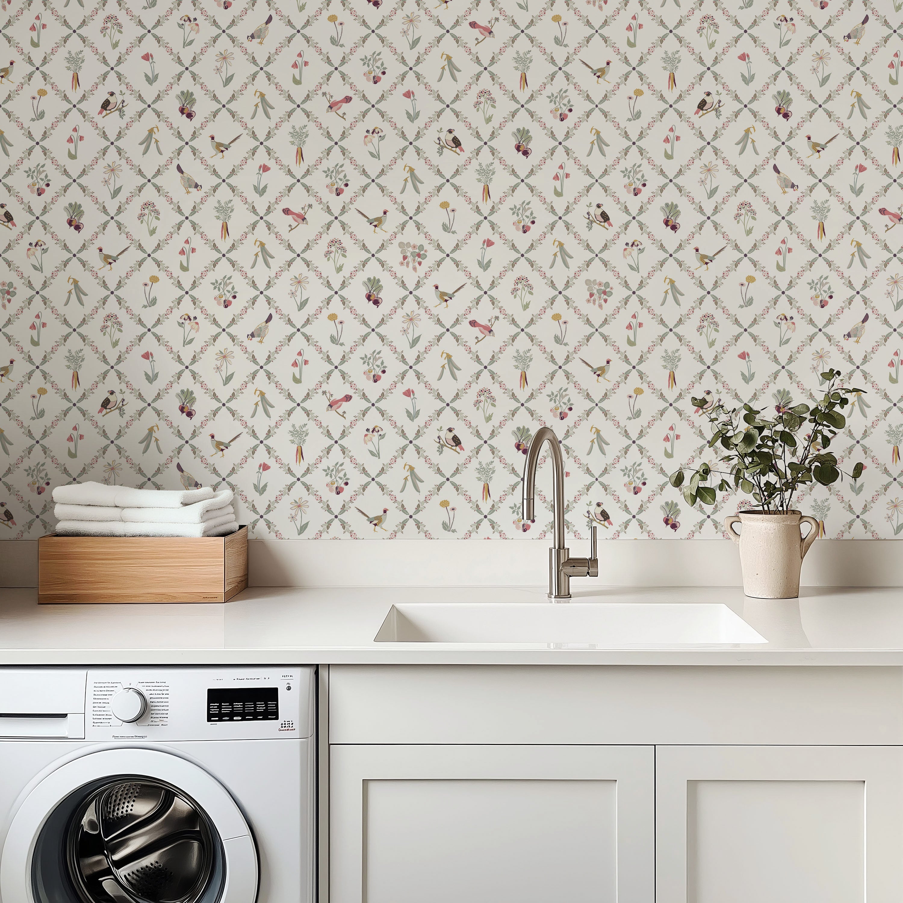 Kacie Wallpaper By Linen And Paper Design