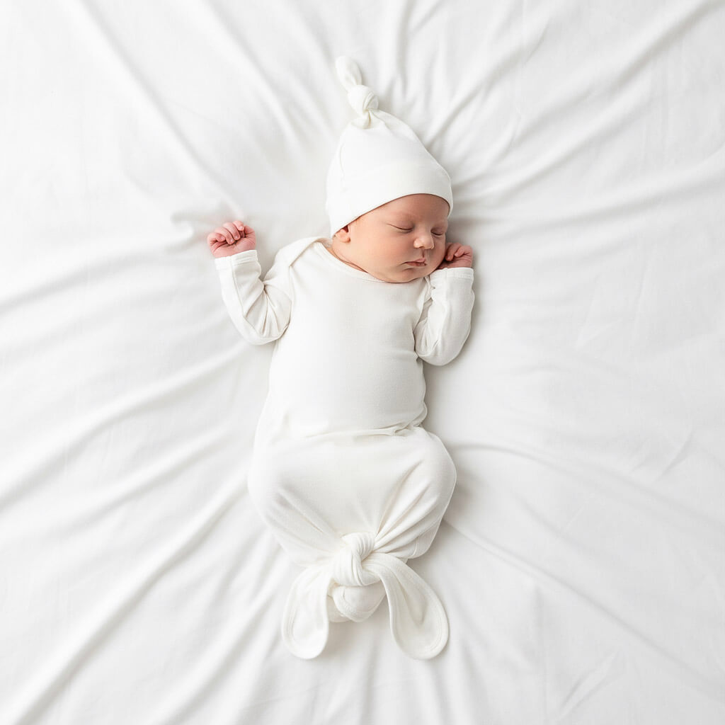 Knotted Gown Set - Hat