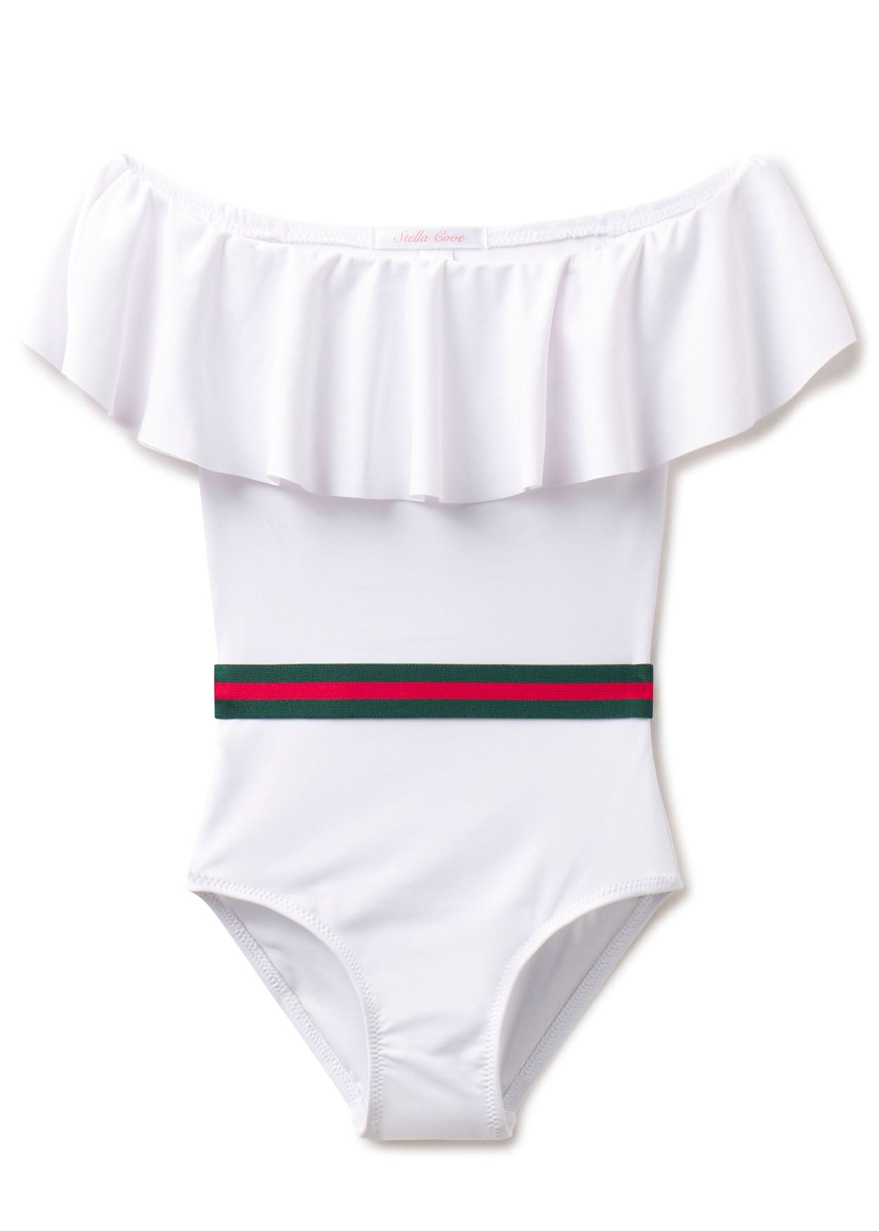 White Swimsuit With Belt