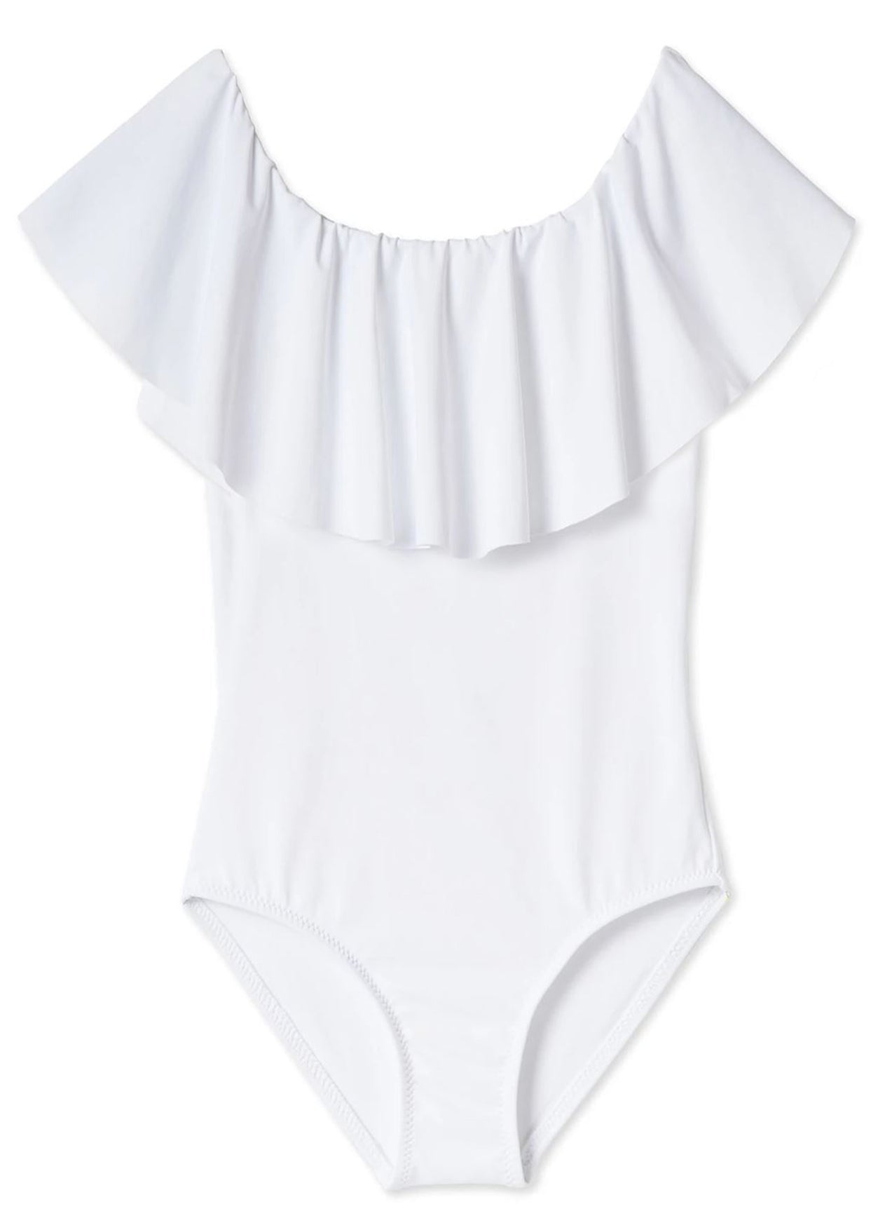White Ruffle Bathing Suit