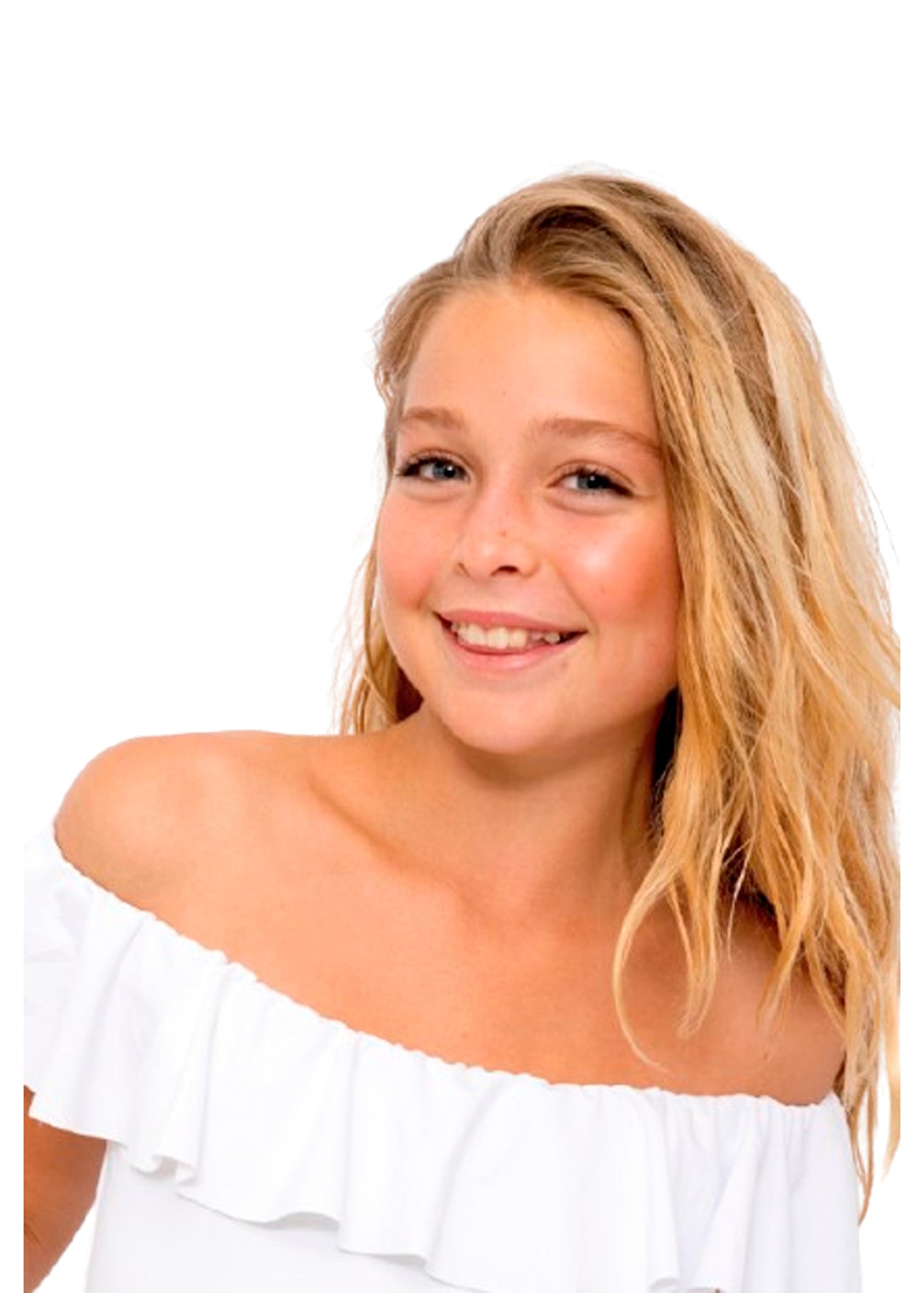 White Ruffle Bathing Suit