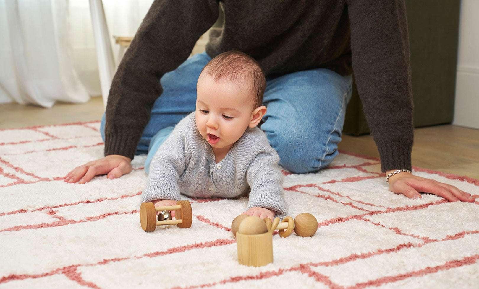Windowpane Washable Organic Cotton Area Rug