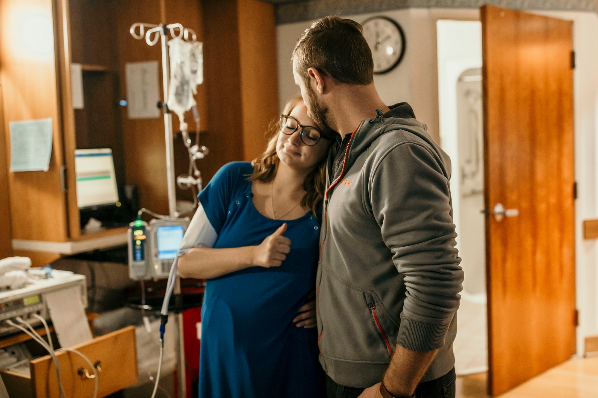 Blue Mommy Labor And Delivery Nursing Hospital Gown