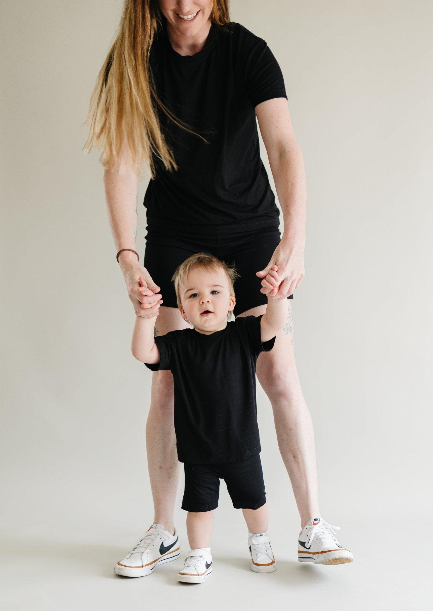 Women's Bamboo Tee & Bike Shorts - Sold As Separates