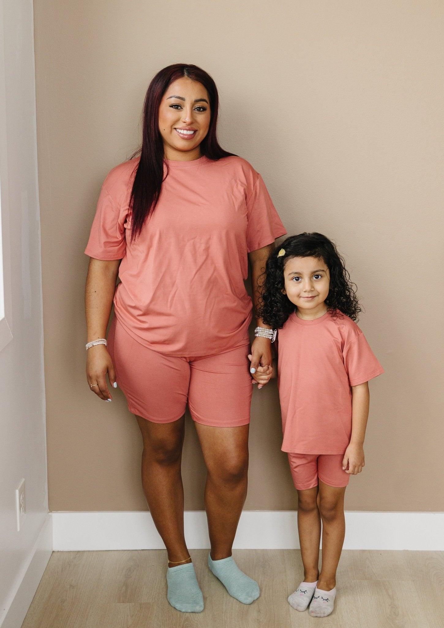 Women's Bamboo Tee & Bike Shorts - Sold As Separates