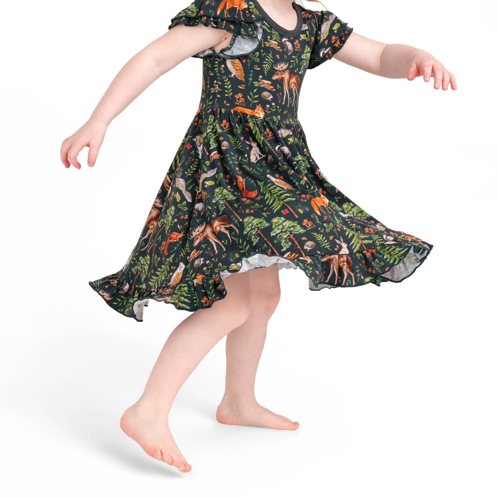 Wood You Be My Friend Big Kid Twirl Dress