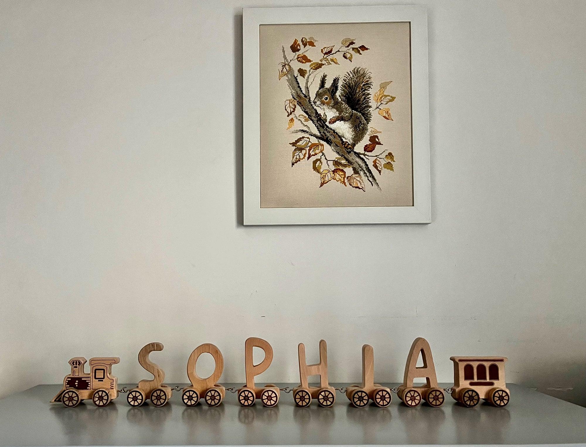 Wooden Letter Train Puzzle For Kids