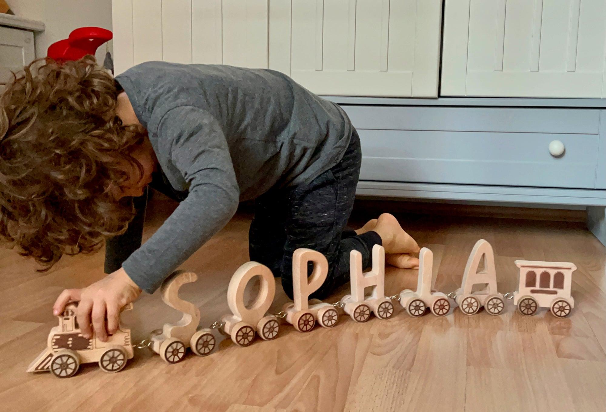 Wooden Letter Train Puzzle For Kids