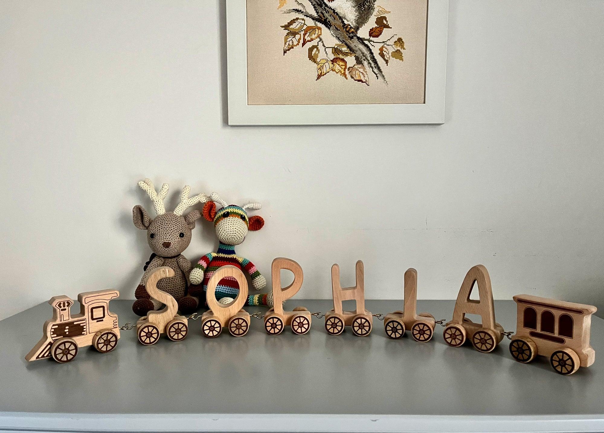 Wooden Letter Train Puzzle For Kids