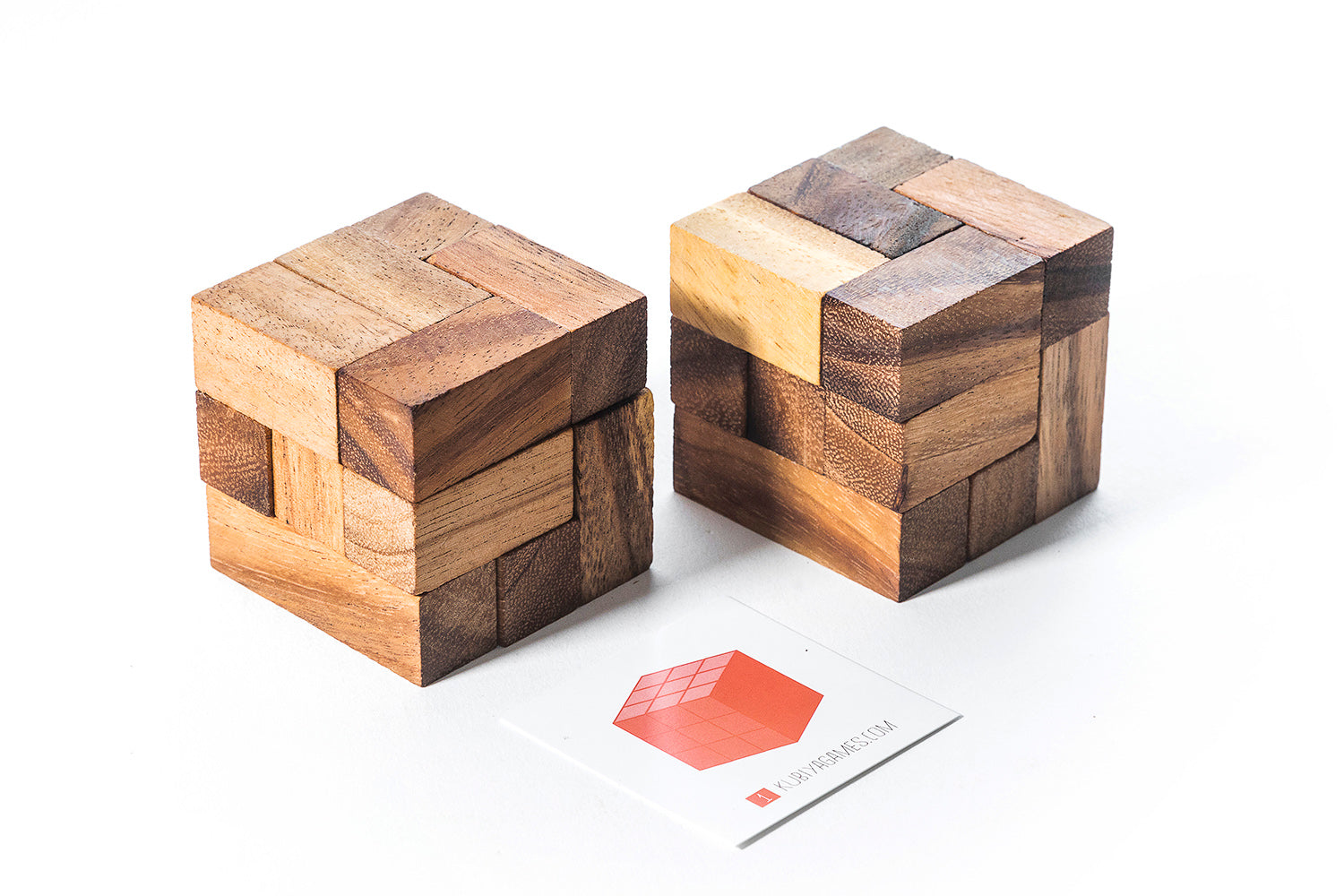 Soma Cube Puzzle - Two Sets With 50 Challenge Cards