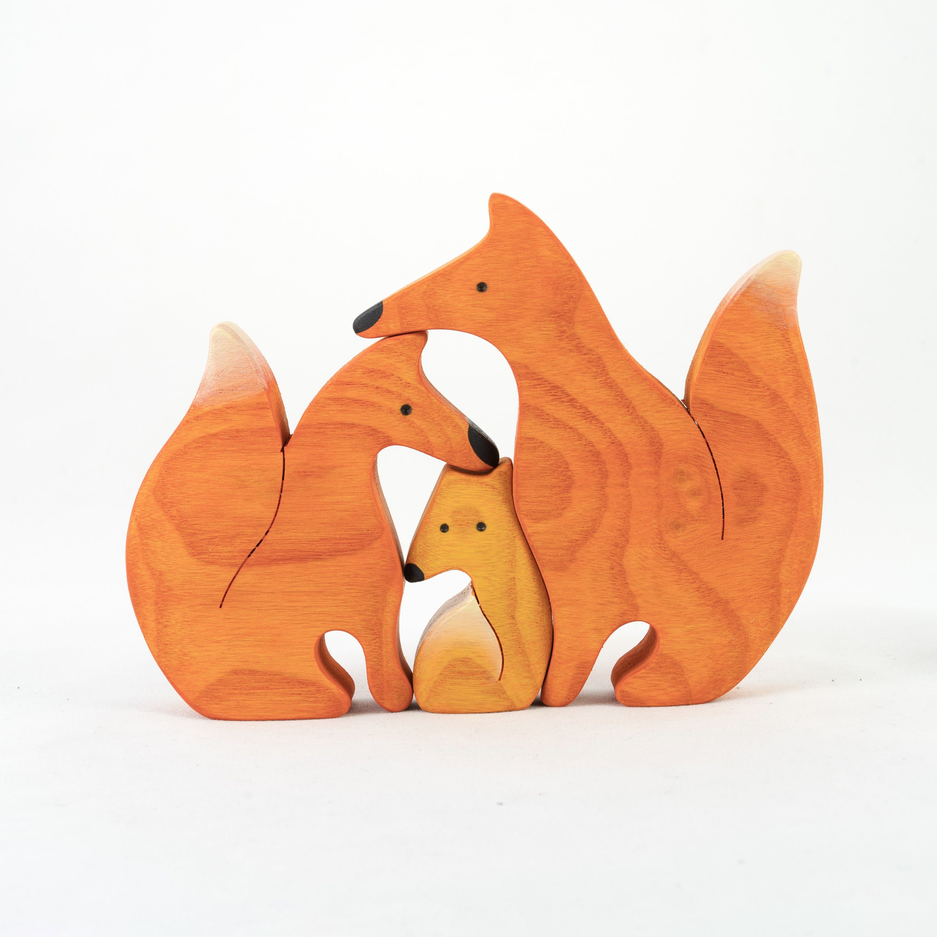 Waldorf Wooden Fox Puzzle - Set Of 3