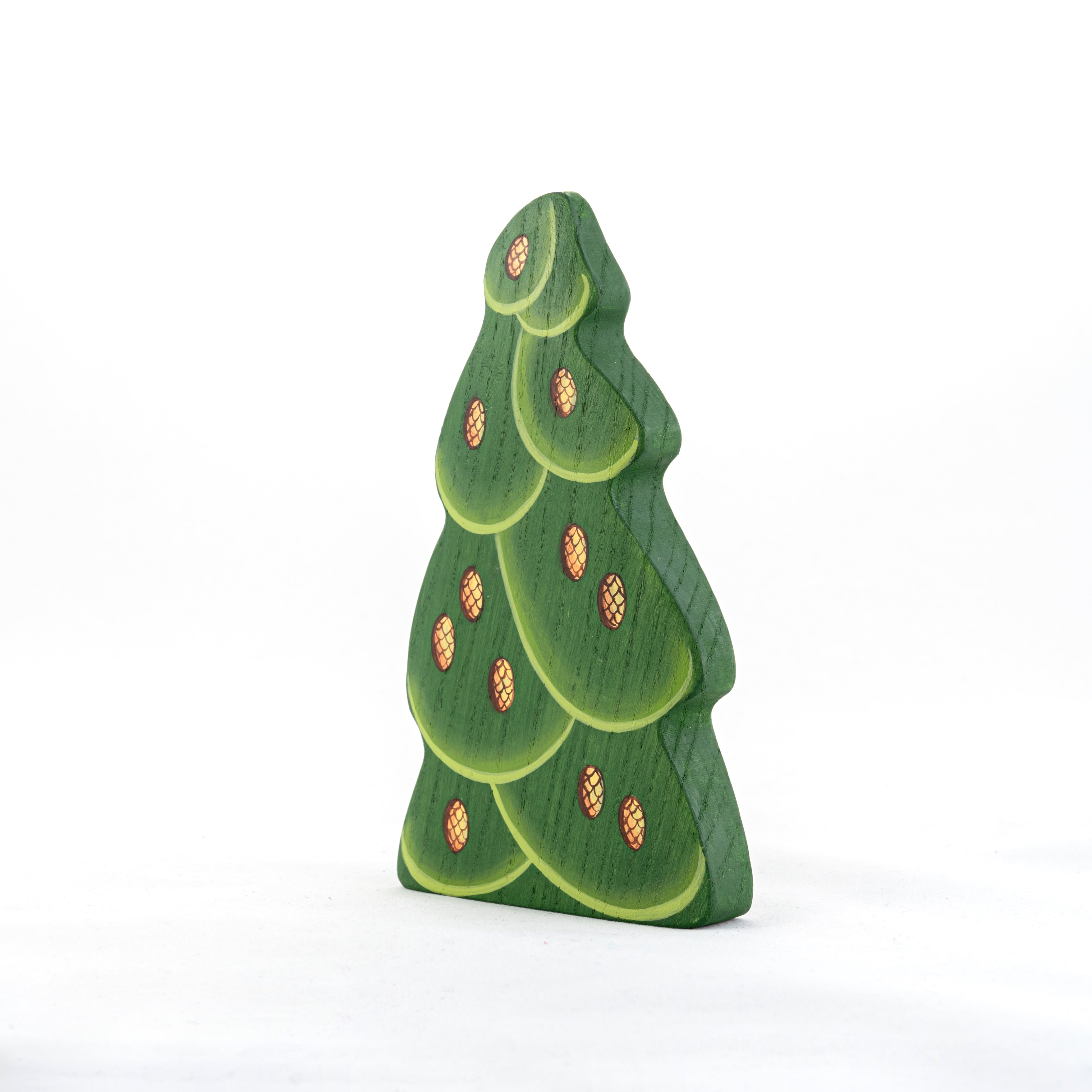 Waldorf Wooden Large Christmas Tree With Pinecones