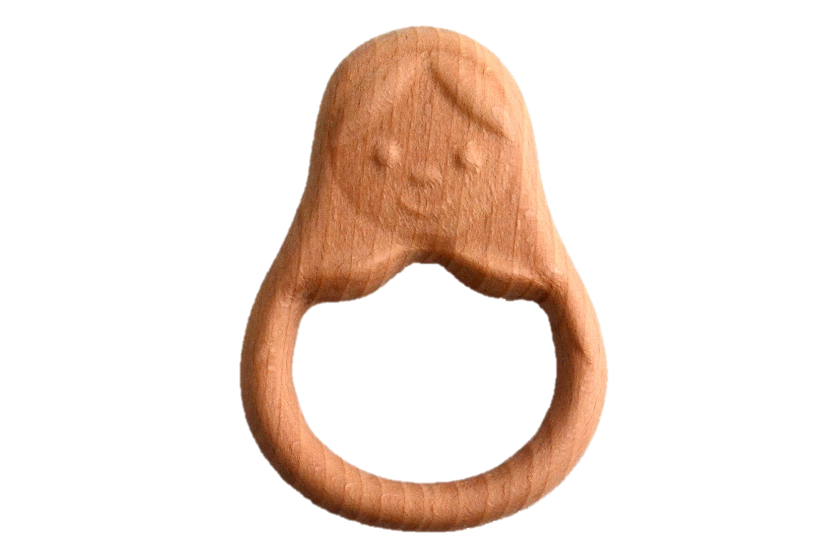 Organic Wooden Rattle-teether Doll