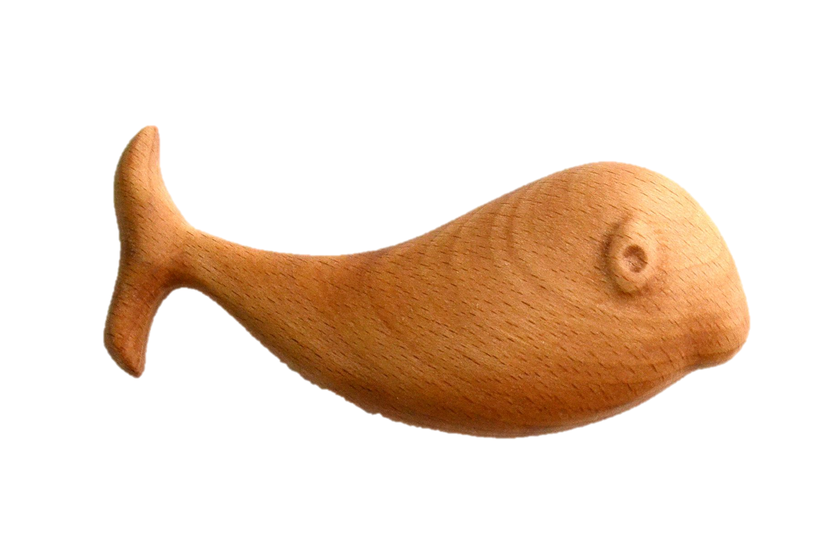 Organic Wooden Rattle Toy Whale