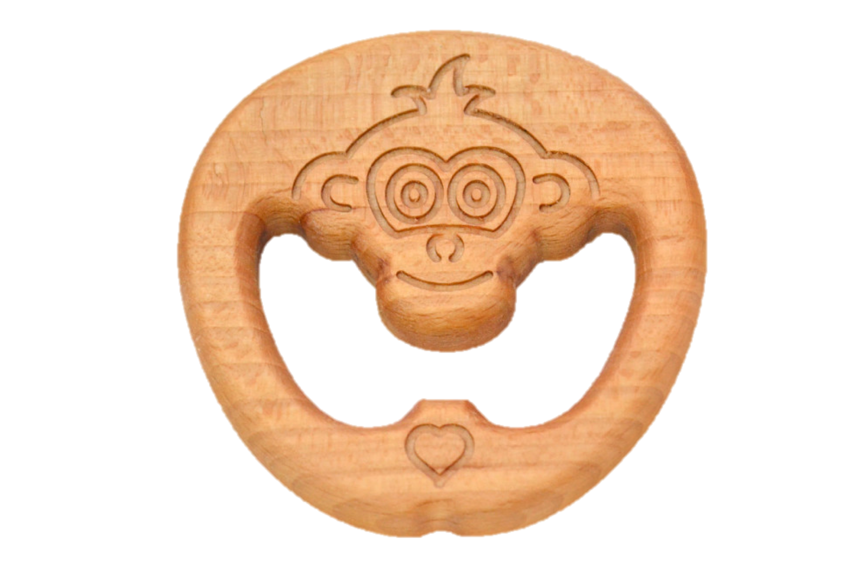 Organic Wooden Teether Toy Monkey