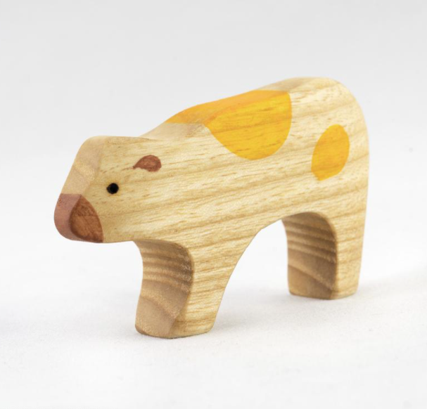 Wooden Calf Figurine Toy