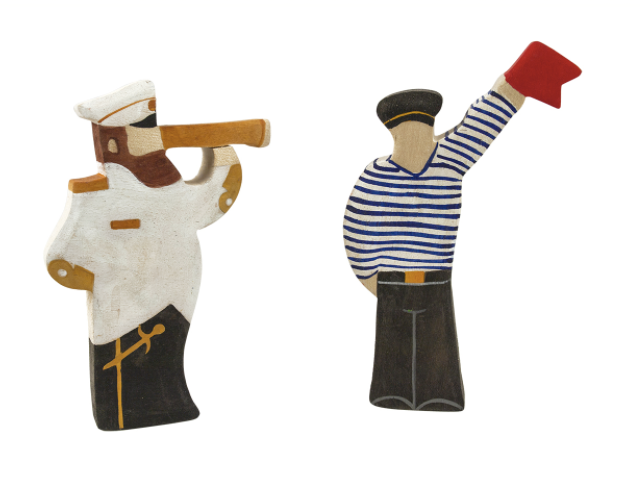 Wooden Figurines Toys Professionals Set Of 23