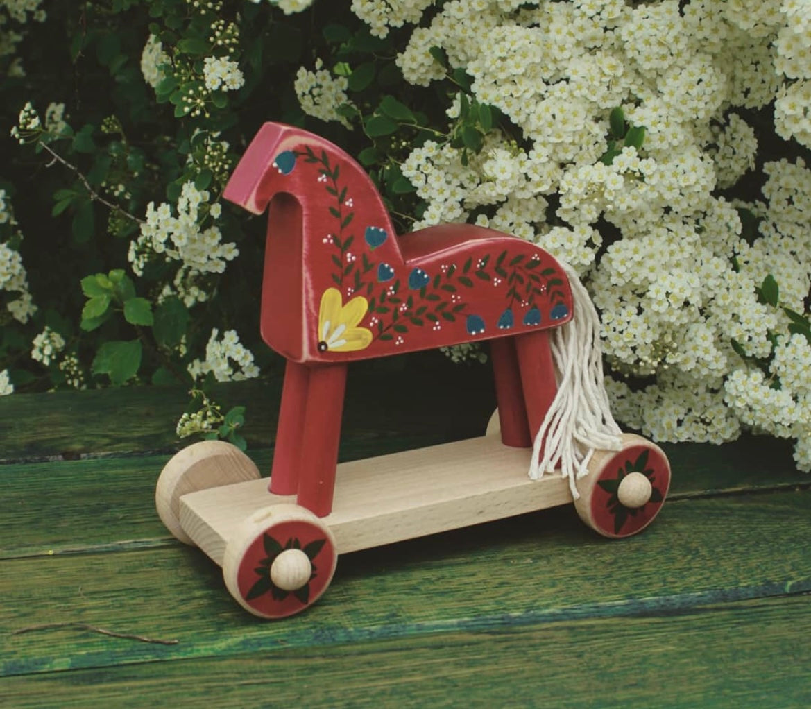 Wooden Horse On The Wheels