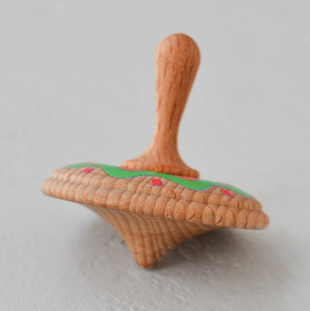 Wooden Spinning Top Toy Painted