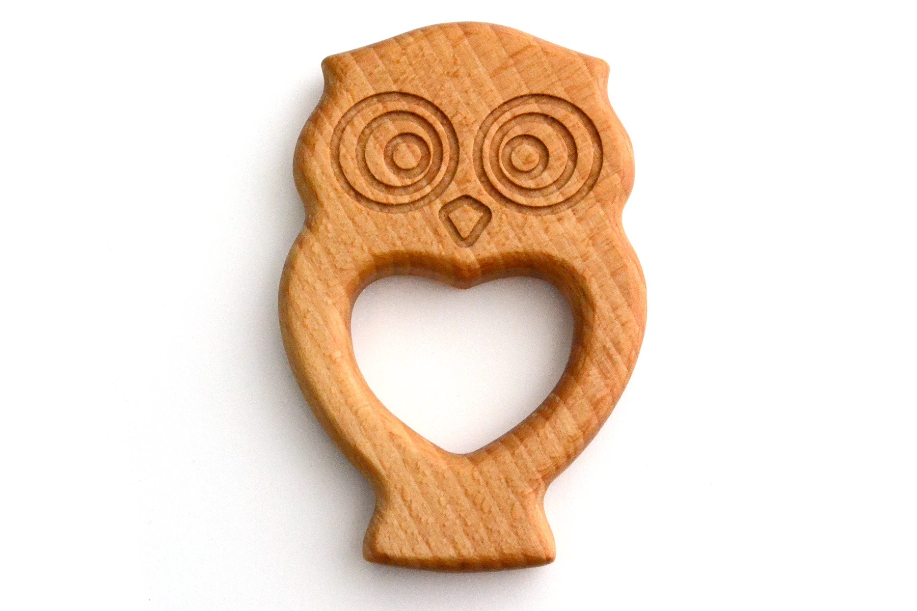 Organic Wooden Teether Toy Owl