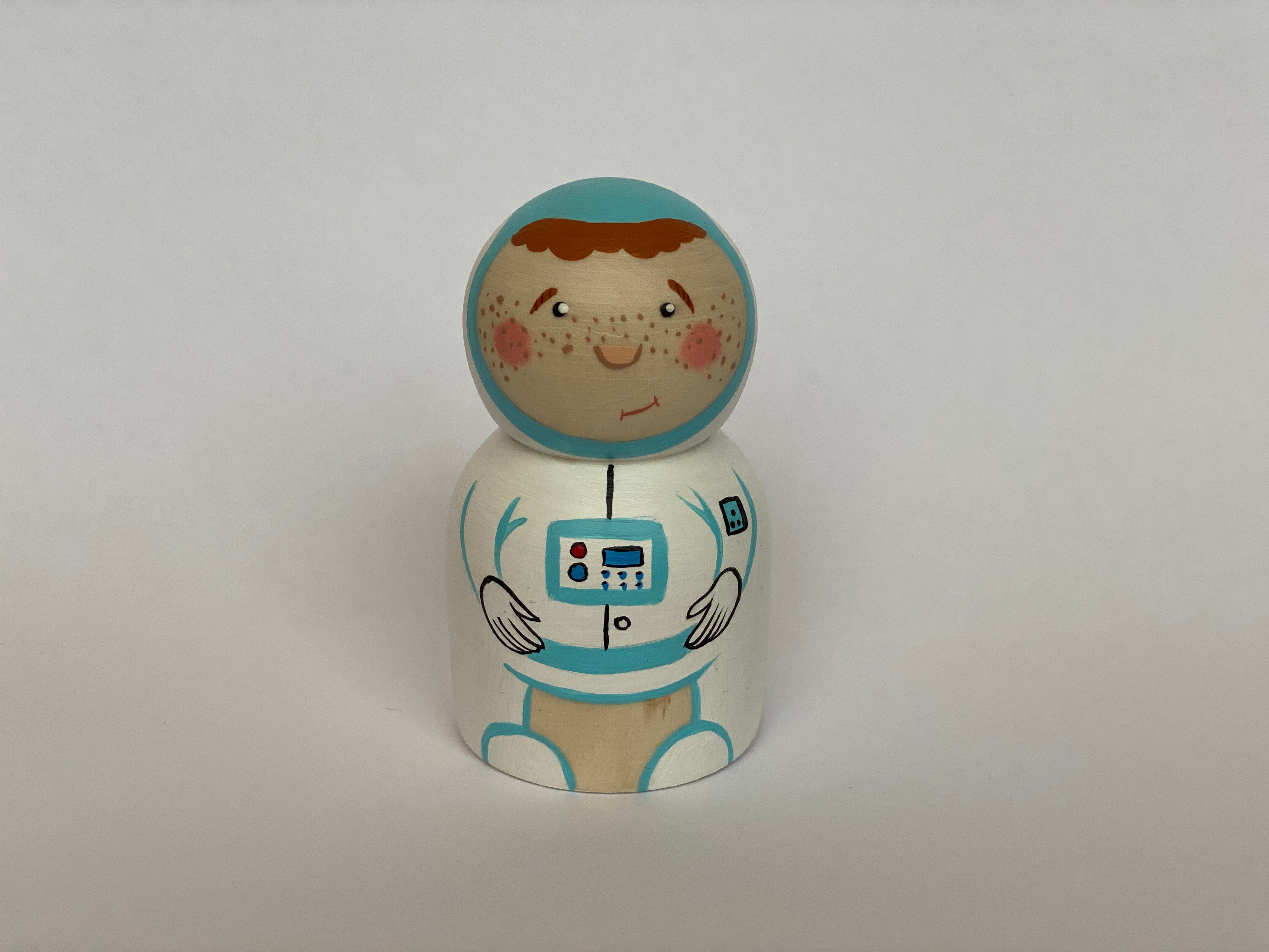 Handmade Wooden Rocket Astronaut