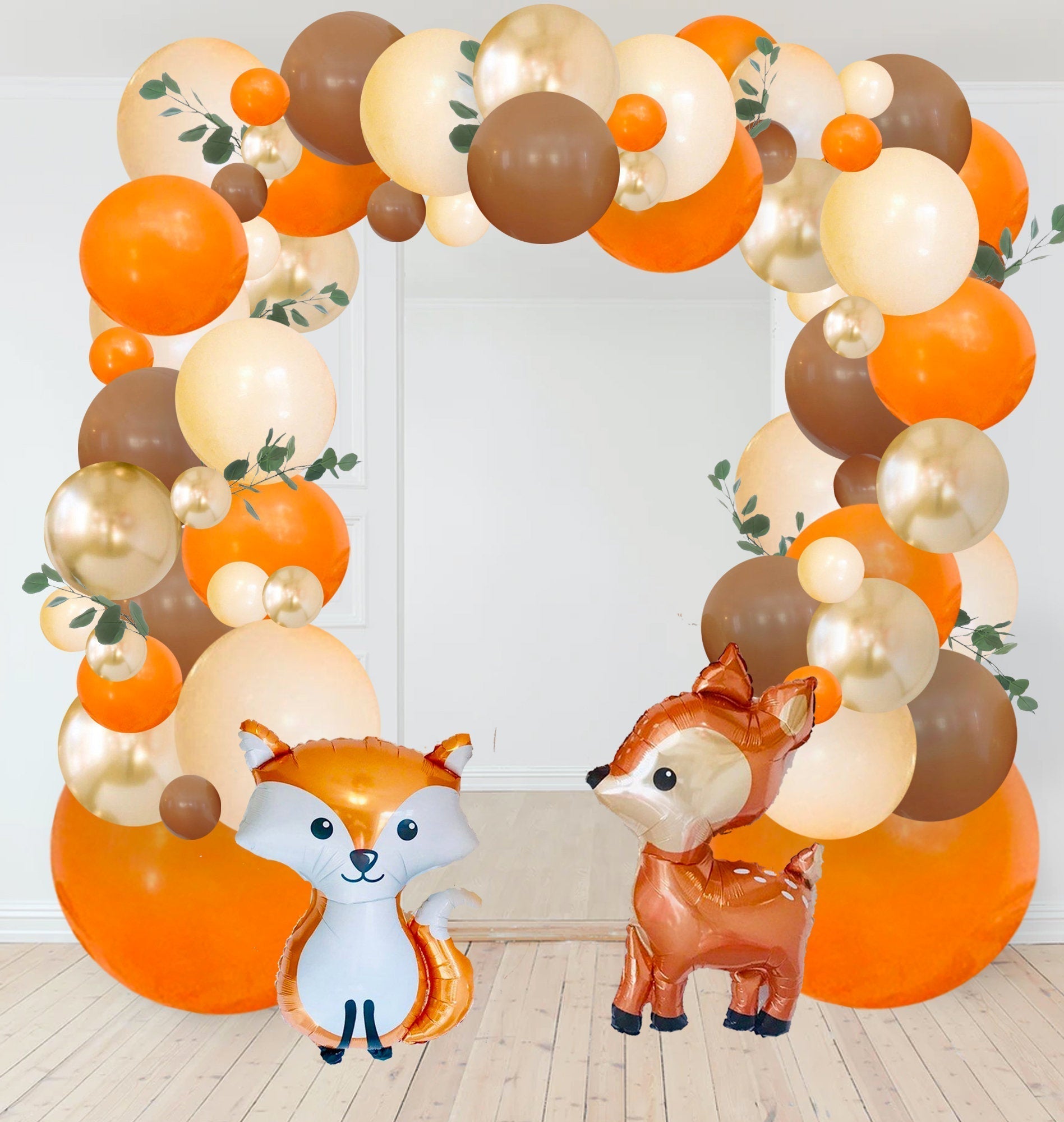 Orange & Gold Woodland Pumpkin Balloon Garland Kit