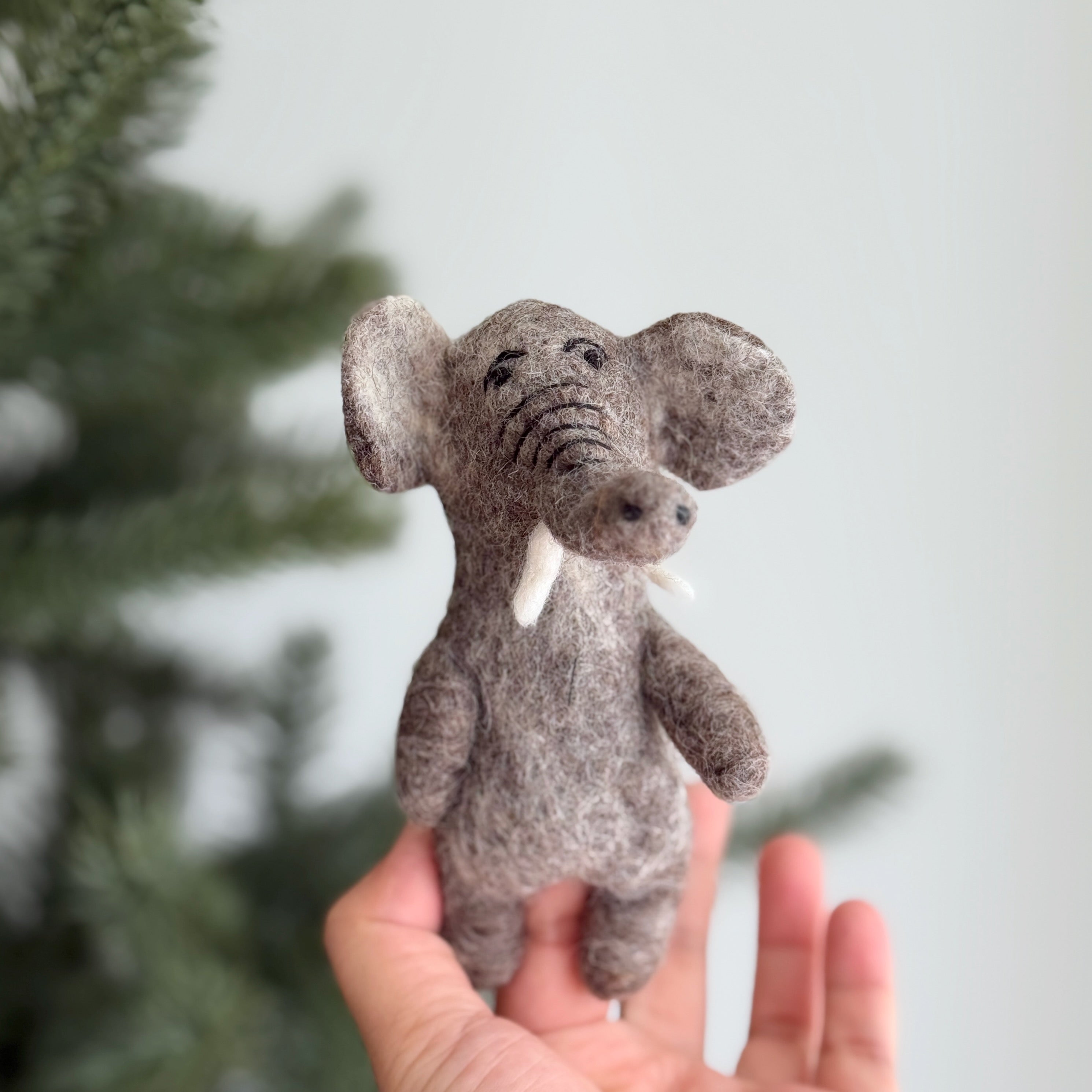 Felt Elephant Finger Puppet