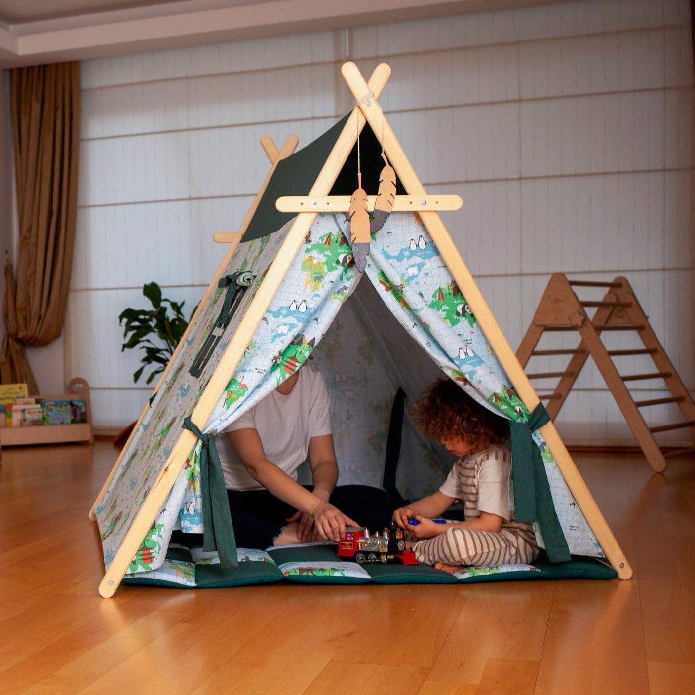 World Map Play Tent And Play Mat