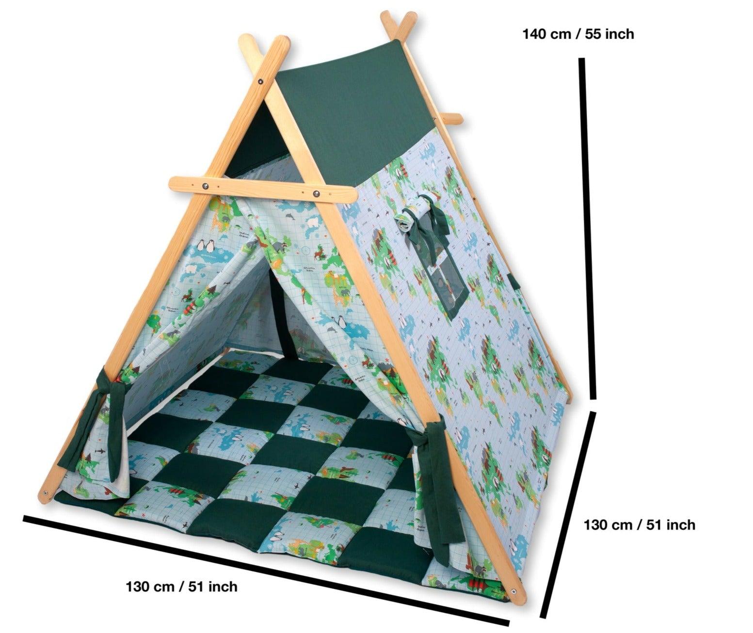 World Map Play Tent And Play Mat