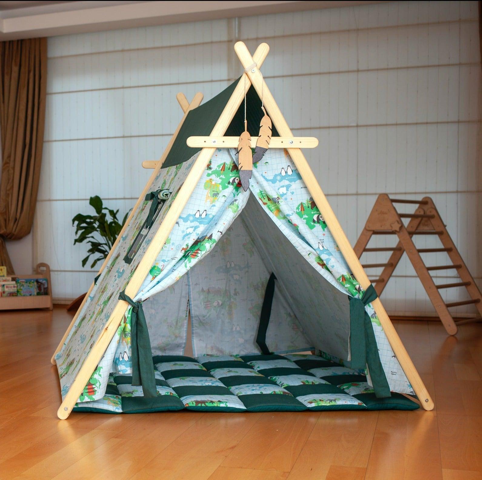 World Map Play Tent And Play Mat
