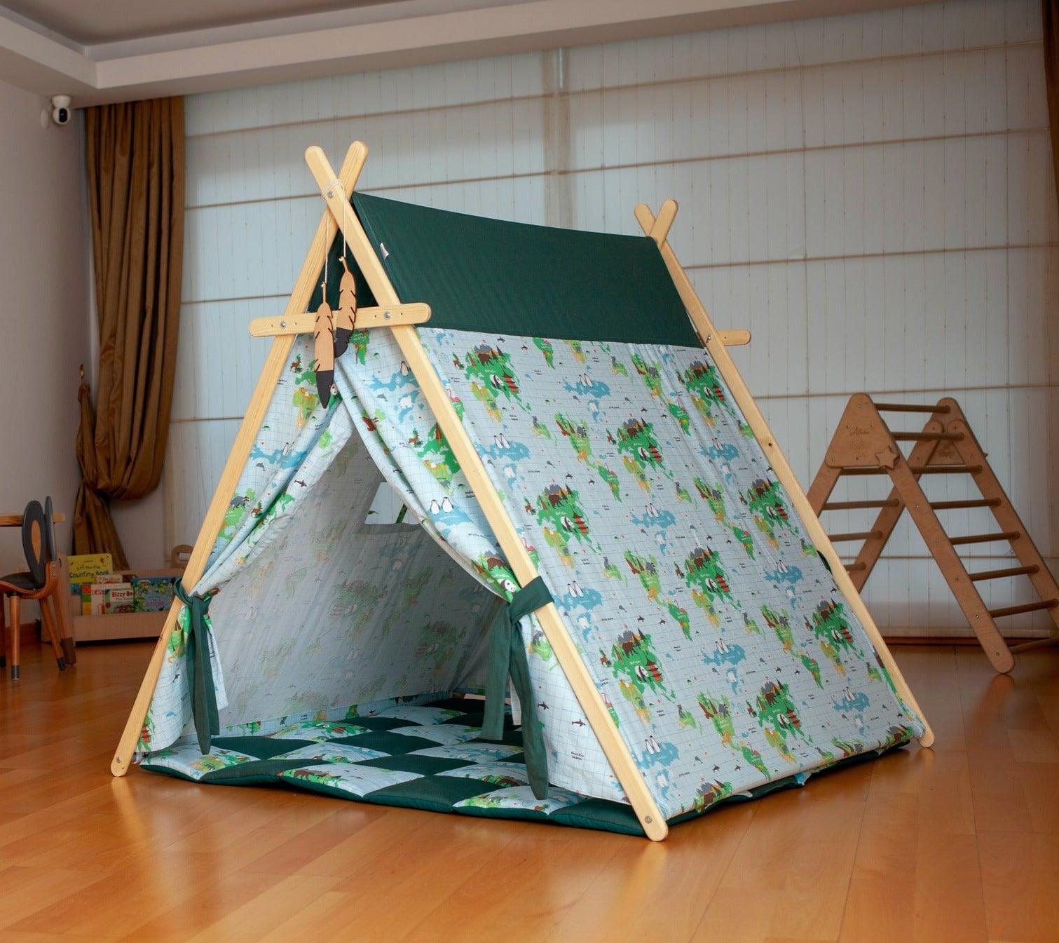 World Map Play Tent And Play Mat