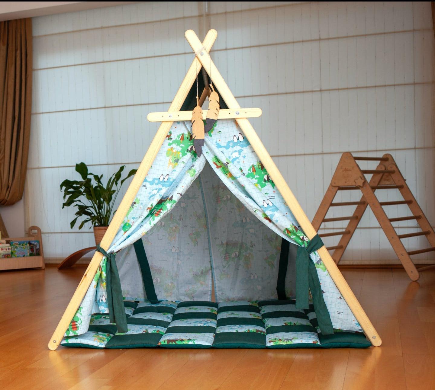 World Map Play Tent And Play Mat
