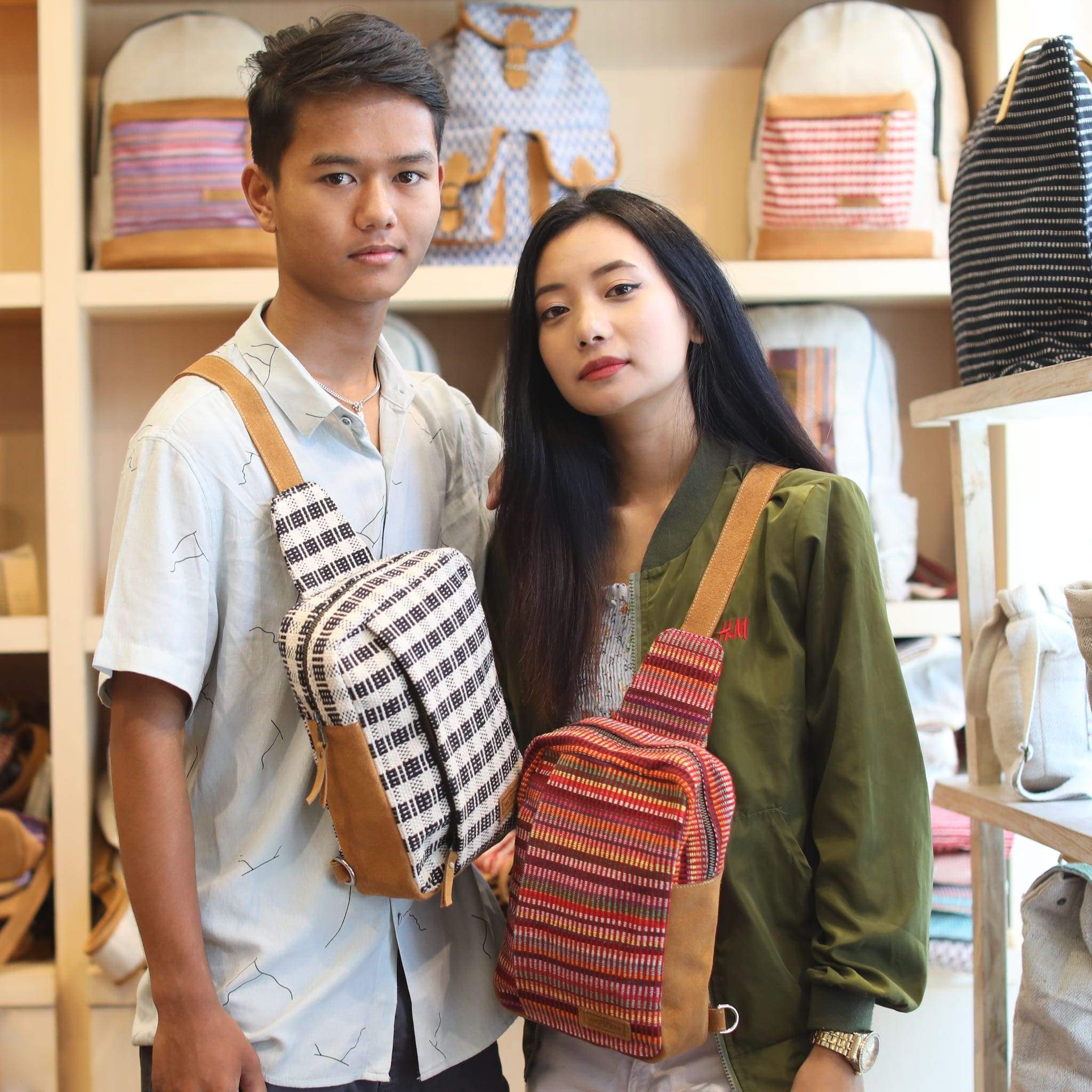 Woven Chest Crossbody Bag