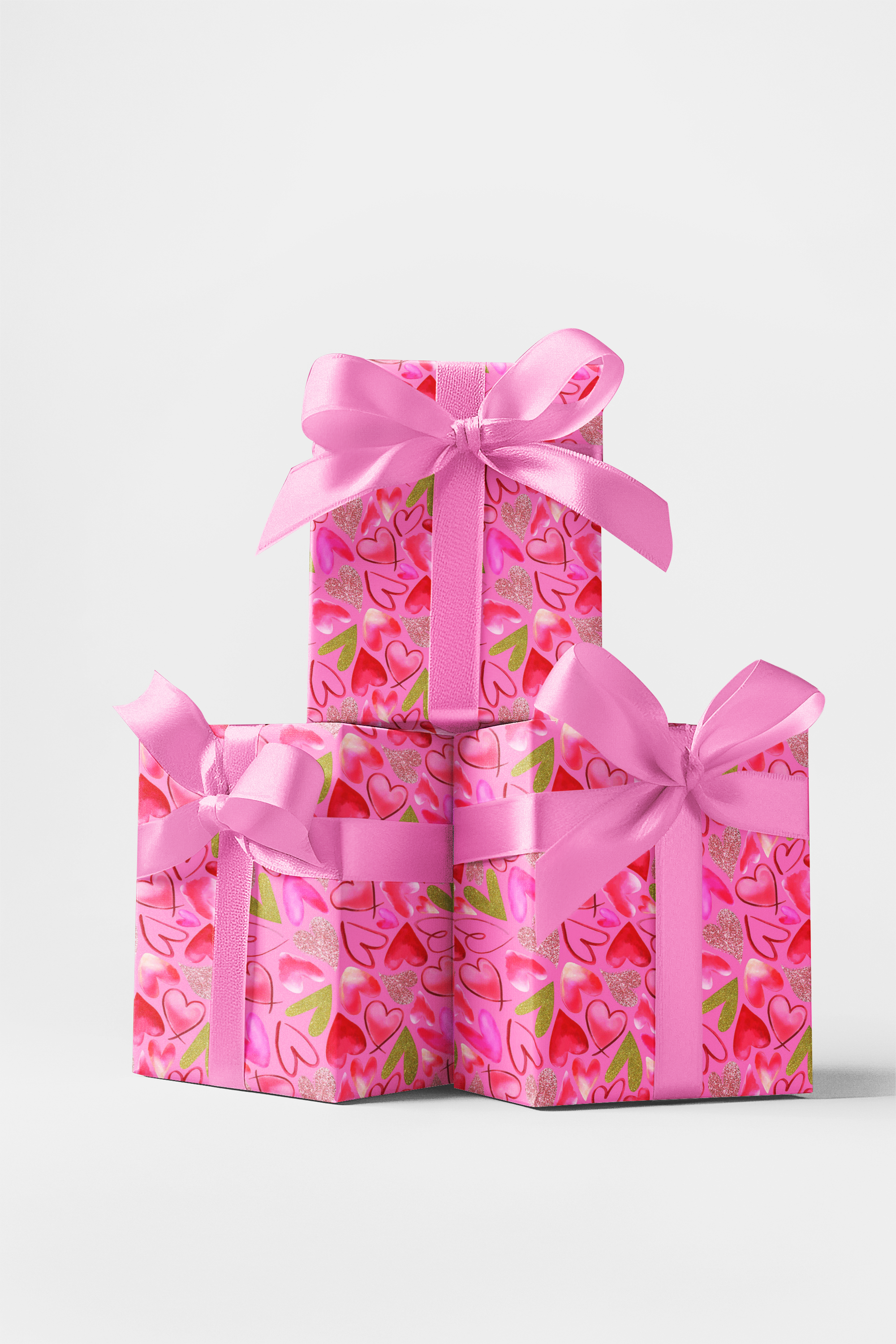 Mixed Hearts Pink