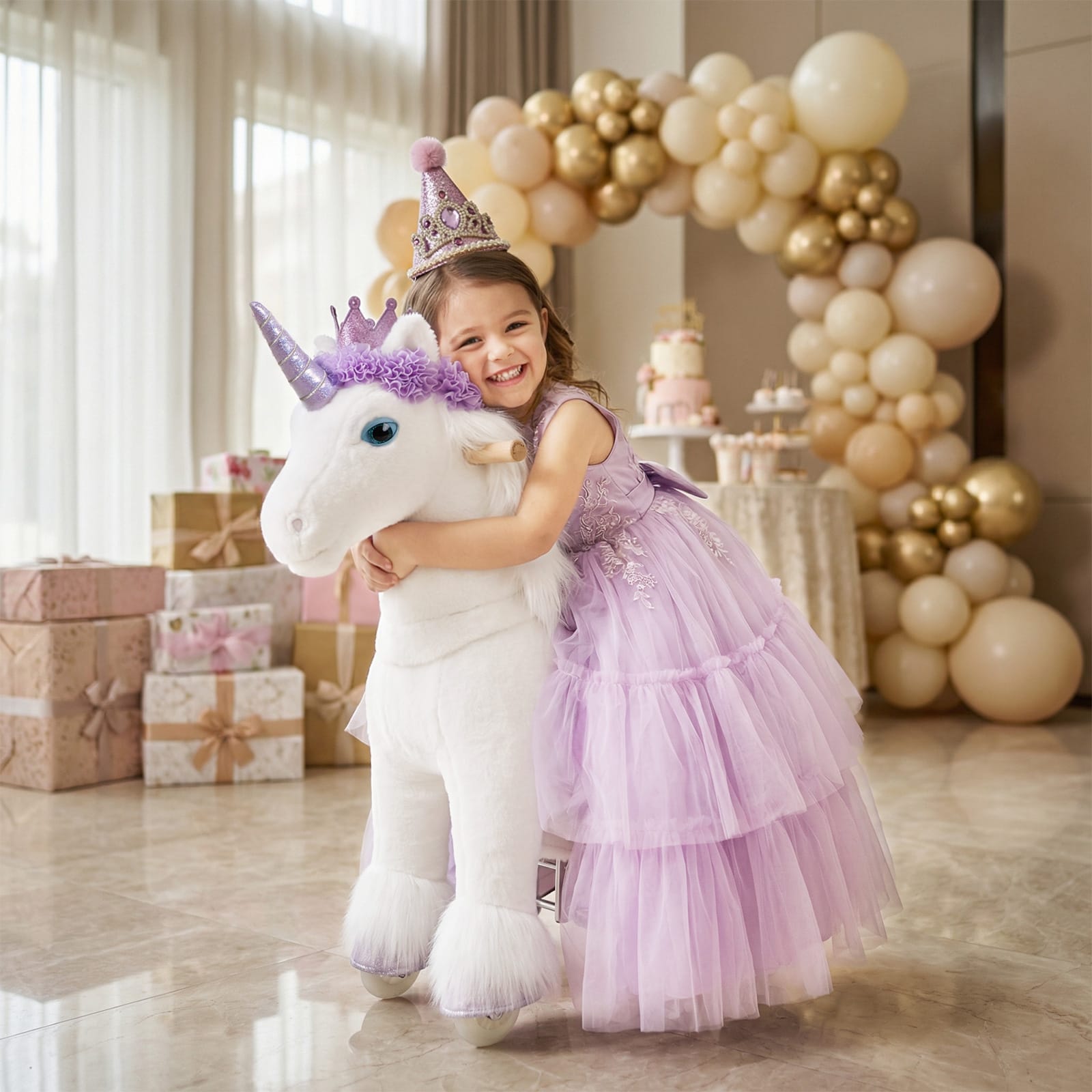 Model X® Unicorn Ride-on Toy Age 3–4 – Purple