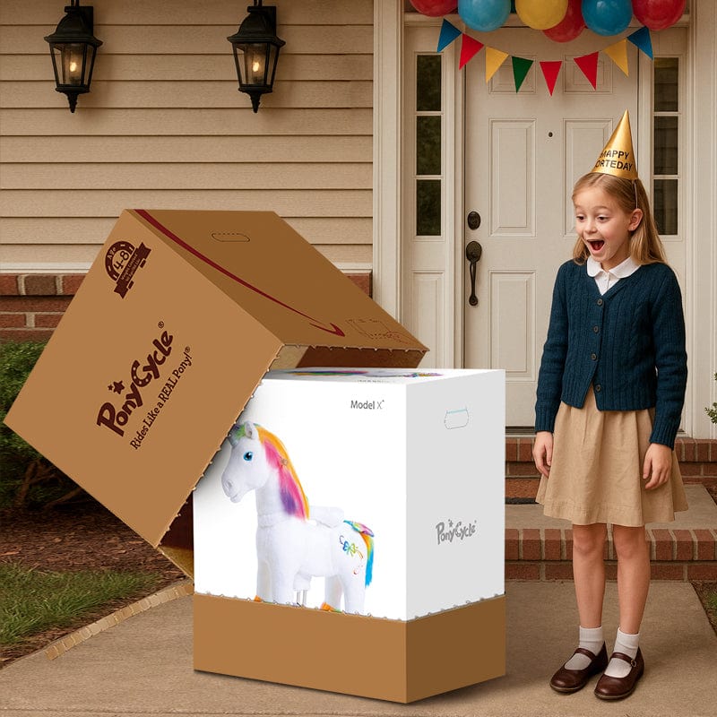 Model X® Unicorn Ride-on Toy Age 4–7 – Rainbow